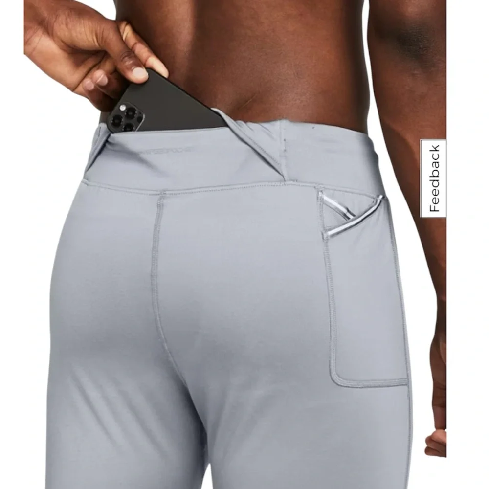 Under Armour Gray Qualifier Elite Cold Running Tights - Picture 3 of 15